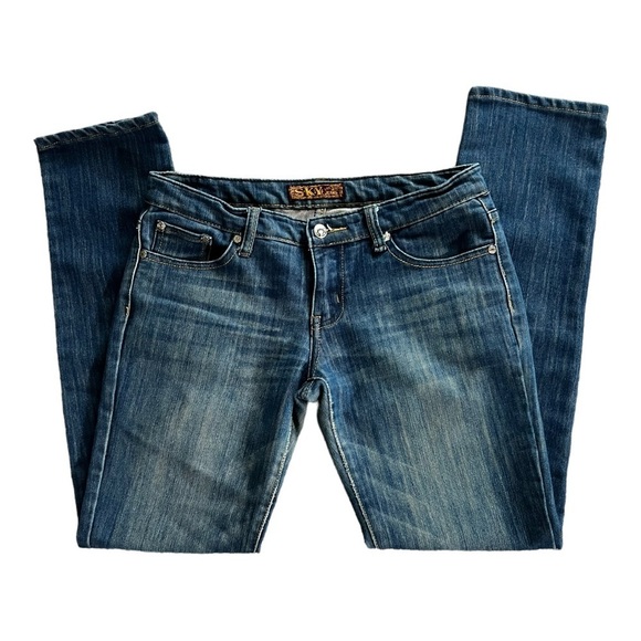 Sky Jeans straight leg embellished jeans size 7 - Picture 7 of 9